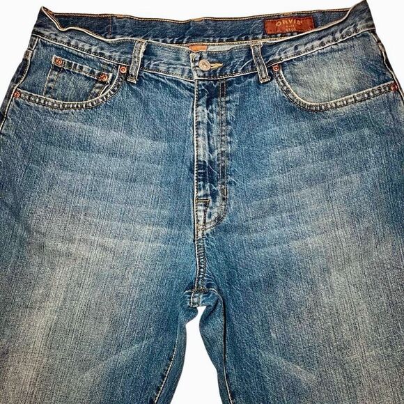 Orvis Straight Leg Jeans in Blue Wash Men’s 36/32 - Picture 2 of 9